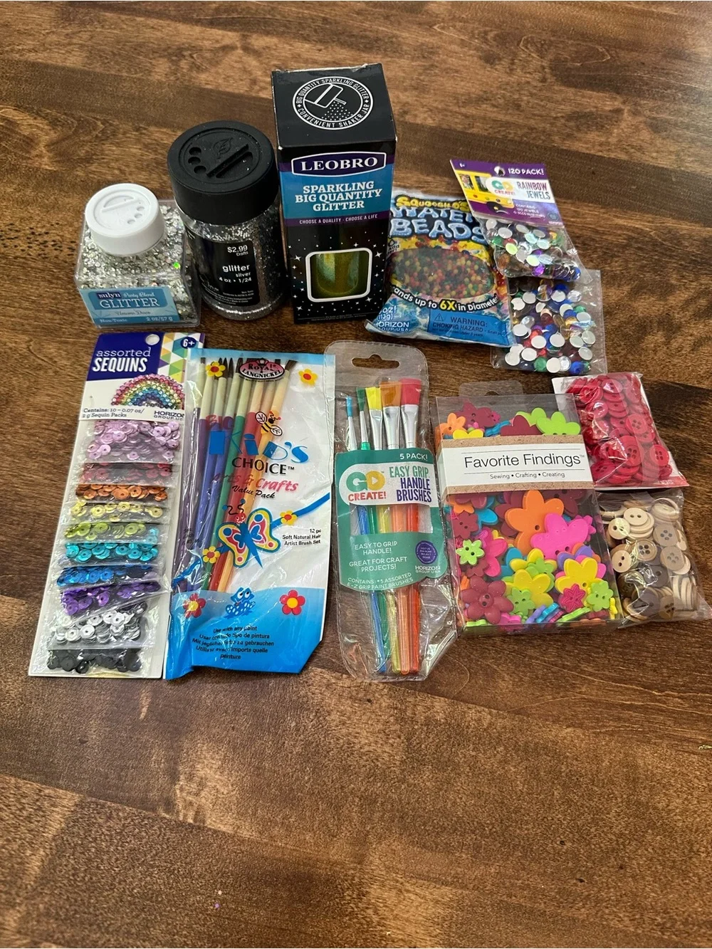 Assorted Color Craft Embellishments & Glitter Party Supplies